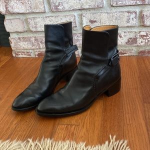 Tod’s Leather Chelsea Moto Style Boots with side buckle